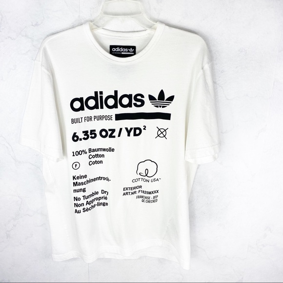 [Adidas] Classic White Built For Purpose  Graphic Logo Tee - Picture 2 of 8
